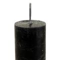 Floristik24 Taper candles colored black candles 34×240mm 4pcs