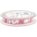 Floristik24 Organza ribbon butterfly ribbon pink 15mm 20m