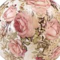 Floristik24 Ceramic ball with rose motif ceramic decorative earthenware 12cm