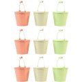 Floristik24 Bucket with handle planter pastel metal Ø10cm H8cm 10pcs