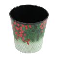 Floristik24 Flower pot Christmas planter bucket Ilex Ø13cm H11.5cm