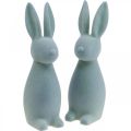 Floristik24 Deco Bunny Deco Easter Bunny Flocked Grey-Green H29.5cm 2pcs