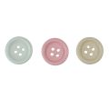 Floristik24 Decorative buttons for crafts wood Ø2cm cream pink white 210pcs