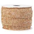 Floristik24 Decorative ribbon gold glitter ribbon Christmas ribbon W20mm L15m