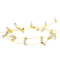 Floristik24 Decorative ribbon Christmas fairy lights gold silver W12mm L5m