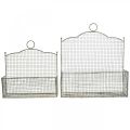 Floristik24 Wire basket, wall basket, plant basket Shabby Chic L38/32cm set of 2