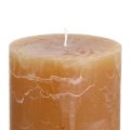 Floristik24 Solid coloured candles caramel pillar candles 60×80mm 4 pcs