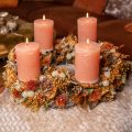 Floristik24 Solid coloured candles Orange Peach pillar candles 85×150mm 2pcs