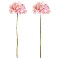 Floristik24 Elegant artificial hydrangea in pastel pink 58cm 2pcs