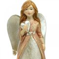 Floristik24 Angel figure guardian angel Christmas angel with heart H19cm 2pcs