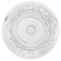 Floristik24 Glass plate on foot Flat glass bowl with pattern Clear Ø15cm