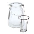 Floristik24 Glass lantern with handle glass clear Ø14cm H18cm