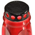 Floristik24 Grave candle red lid black memorial candle 4 days H22.5cm