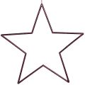 Floristik24 Large decorative stars for hanging Berry Glitter 24cm 6 pcs