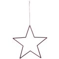 Floristik24 Large decorative stars for hanging Berry Glitter 24cm 6 pcs