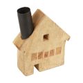 Floristik24 Decorative house wooden decorative candle holder black 10.5×3.5×13cm