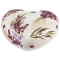 Floristik24 Heart decoration ceramic decoration lavender vintage stoneware 10.5cm