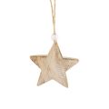 Floristik24 Wooden stars decorative stars for hanging vintage decoration Ø6.5cm 10pcs