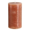 Floristik24 Candles colored caramel pillar candles 85×150mm 2 pcs