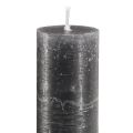 Floristik24 Candles in anthracite, solid coloured, taper candles 34x300 4 pcs