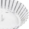 Floristik24 Candle holder for sticking white cake tin Ø10cm 4pcs