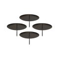 Floristik24 Plug-in candle holder black Advent candle holder Ø6cm 4pcs