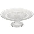 Floristik24 Classic glass cake plate on foot - Elegant for every celebration Ø 20cm