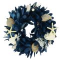 Floristik24 Maritime decorative wreath with shells blue natural colors Ø27cm