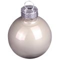 Floristik24 Mini Christmas balls glass green mother of pearl grey Ø3cm 22 pcs