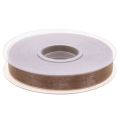 Floristik24 Organza ribbon gift ribbon beige ribbon selvedge taupe 15mm 50m