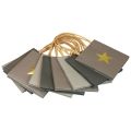 Floristik24 Paper bags with star and handle gray assorted 10.5×10.5cm 9pcs