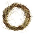 Floristik24 Vine wreath natural wreath with hay brown green Ø25cm 3pcs