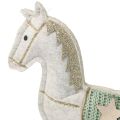 Floristik24 Rocking horse decoration Christmas cream 20x4.5x22cm 2 pieces