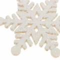 Floristik24 Scatter decoration snowflake glitter white 5cm 48p