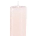 Floristik24 Solid coloured candles pink taper candles light pink 34x300mm 4 pcs