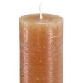 Floristik24 Taper candles, solid coloured candles, caramel 34x240mm, 4 pieces