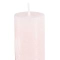 Floristik24 Taper candles light pink solid coloured candles pink 34x240mm 4 pcs