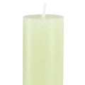 Floristik24 Pillar Candles Lime Green Solid Colored Candles 34x300mm 4 pcs