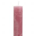 Floristik24 Taper candles dyed old pink 34mm x 240mm 4pcs