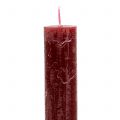 Floristik24 Taper candles dyed dark red 34mm x 240mm 4pcs