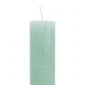 Floristik24 Taper candles dyed light green 34mm x 240mm 4pcs