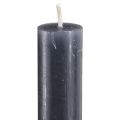 Floristik24 Taper candles colored candles anthracite 21×240mm 12 pcs