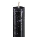 Floristik24 Taper candles colored candles black 21×240mm 12 pcs