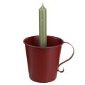 Floristik24 Candle holder vintage cup decoration wine red Ø11cm H11cm