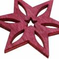 Floristik24 Scatter decoration star pink, grey assorted wood 4cm 72 pcs