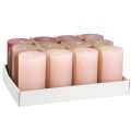 Floristik24 Pillar candles dyed 3 colours Berry 70×120mm 12 pcs