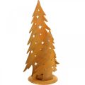 Floristik24 Lantern Christmas trees, metal decoration in patina, Christmas H46cm W25.5cm