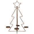 Floristik24 Tealight holder Christmas tree table decoration bronze Ø27cm H38cm