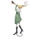 Floristik24 Christmas figure metal trumpet deer green gold 51cm