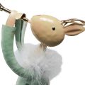 Floristik24 Christmas figure metal trumpet deer green gold 51cm